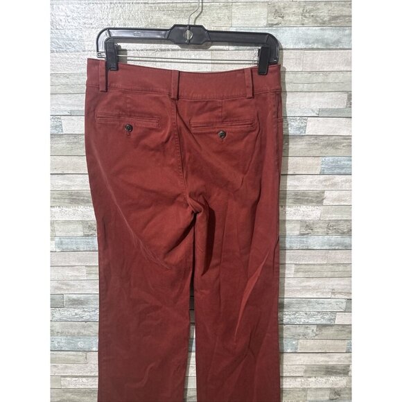 Women’s Soft Surroundings Chino Pants Maroon Wide Leg Size 6 - Picture 9 of 11